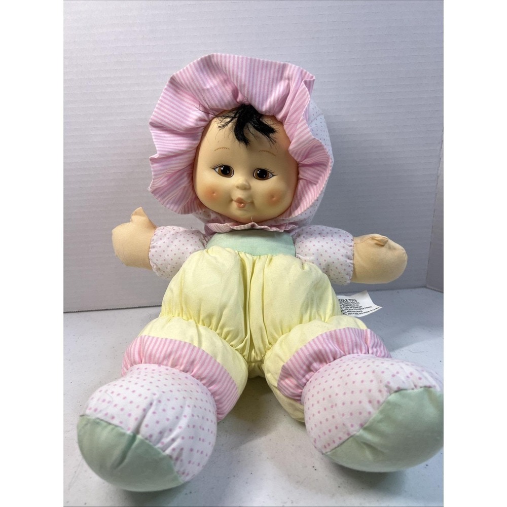 Remco Cuddle Tots Fabric Baby Doll Asian Vinyl Face Soft Body Vtg 1991 Read